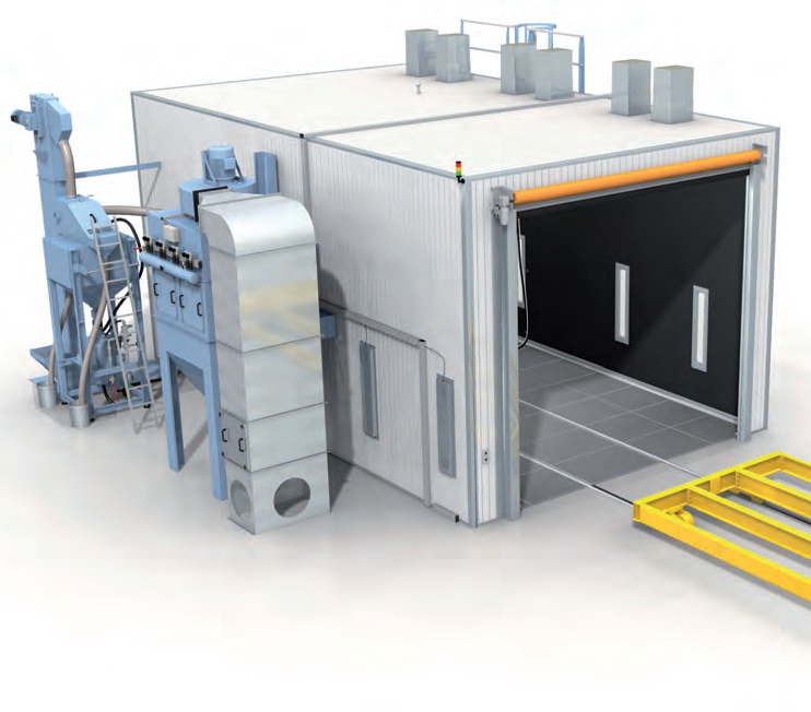 Серийное оборудование для дробеструйной камеры